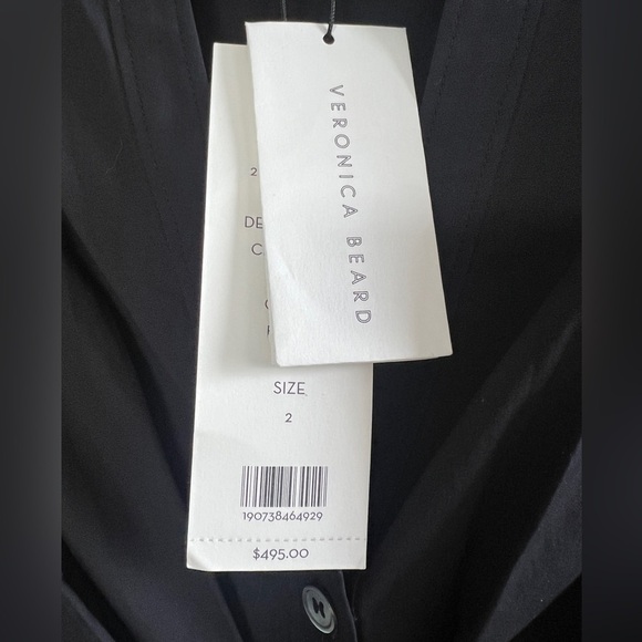 Veronica Beard - NWT- Cita Dress - Long Black Rouched -2 - Picture 12 of 12